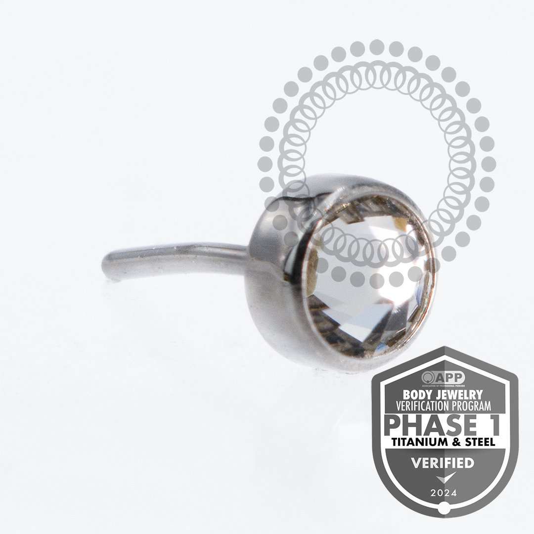 TT15 Topo Cristal Push Pin Titânio Mill®