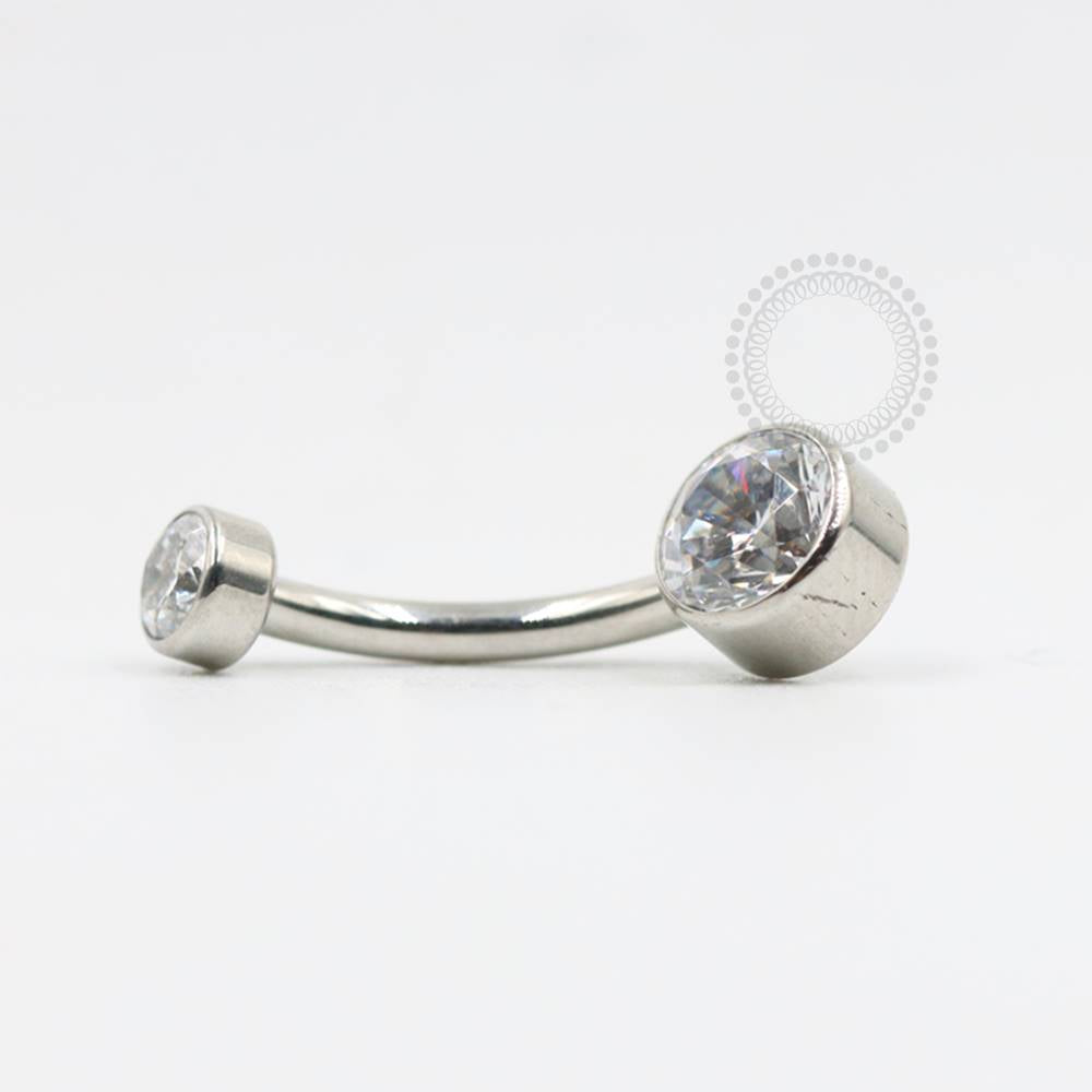BZ10 Navel Zirconia Flat Steel 316L