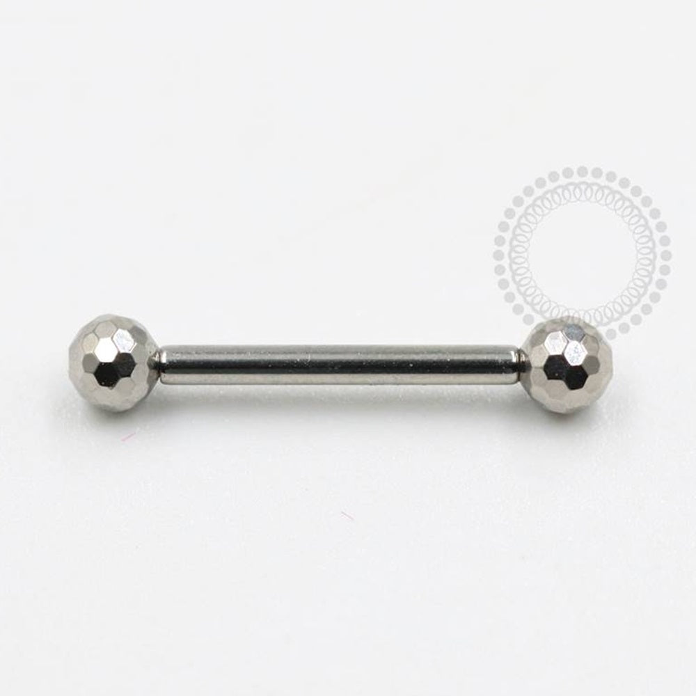 TN71 Nipple Barbell Textured Ball Titanium