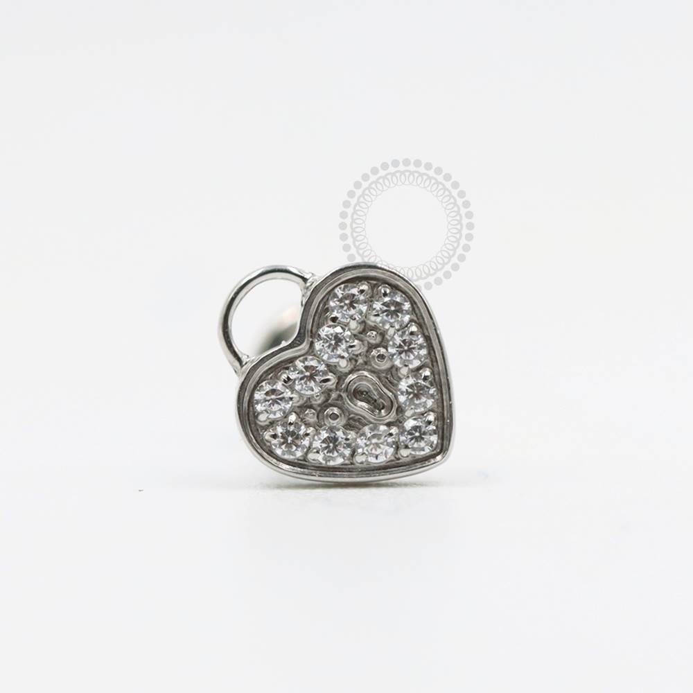 PB112 Heart Locked Labret Steel316L