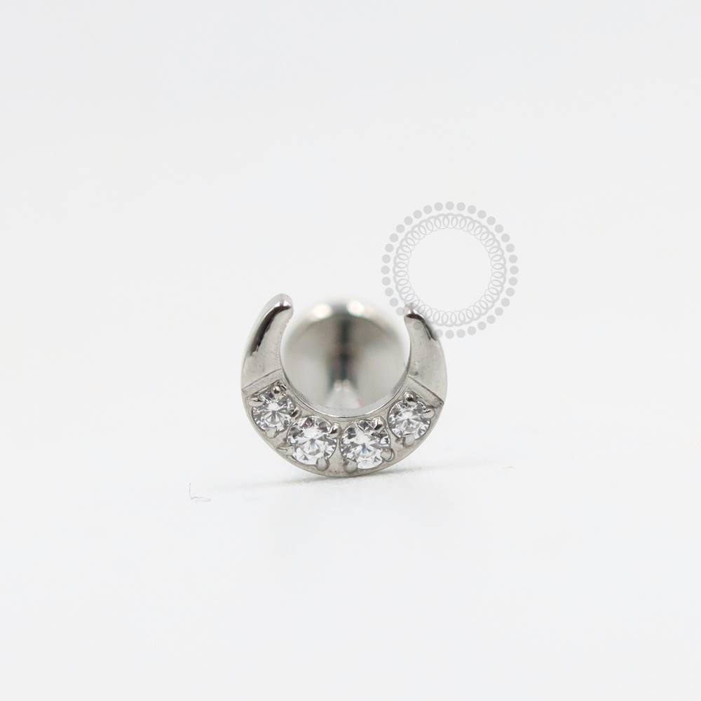 PB113 Labret Moon Zirconia Steel 316L