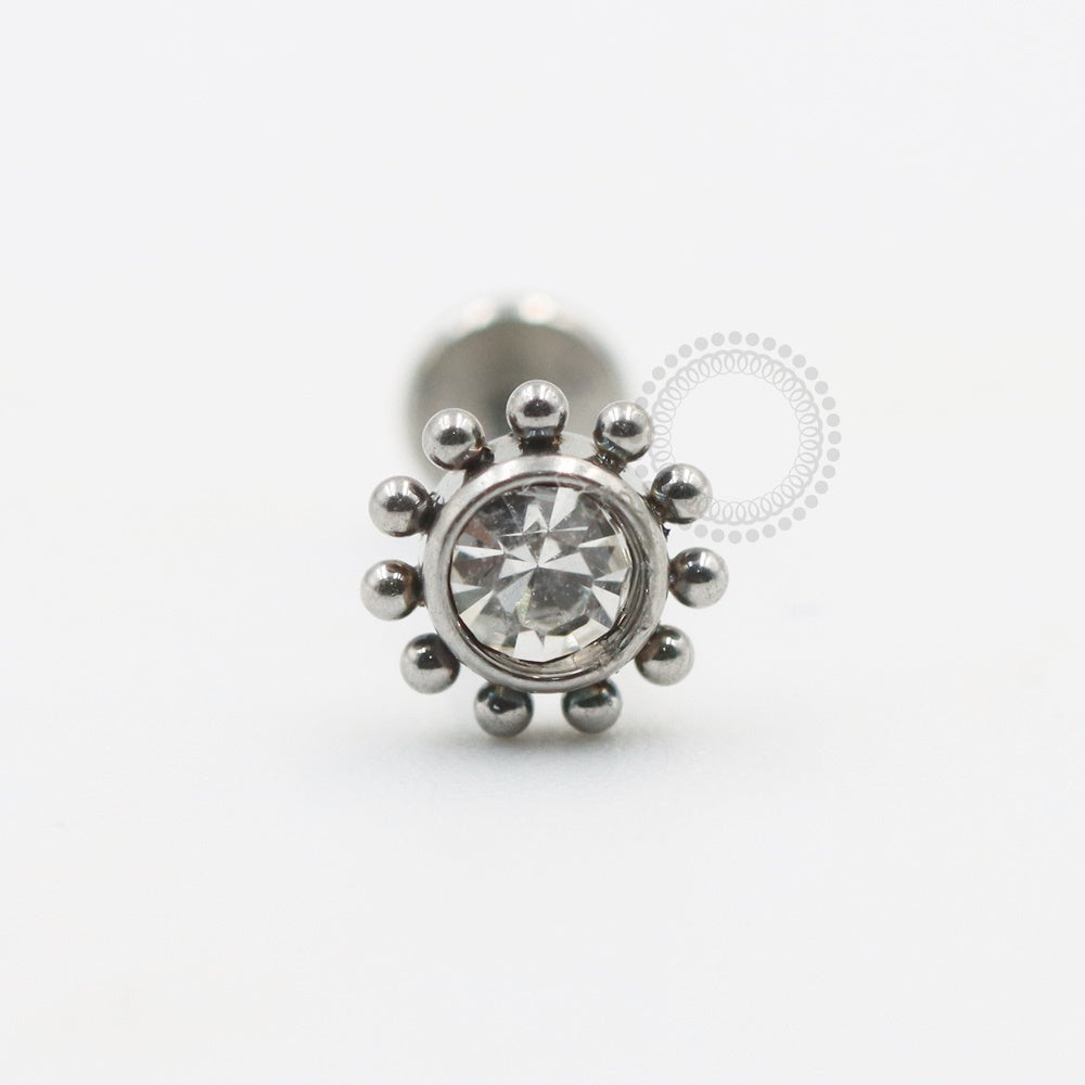 PB84 Labret Sol with 316L Steel Balls