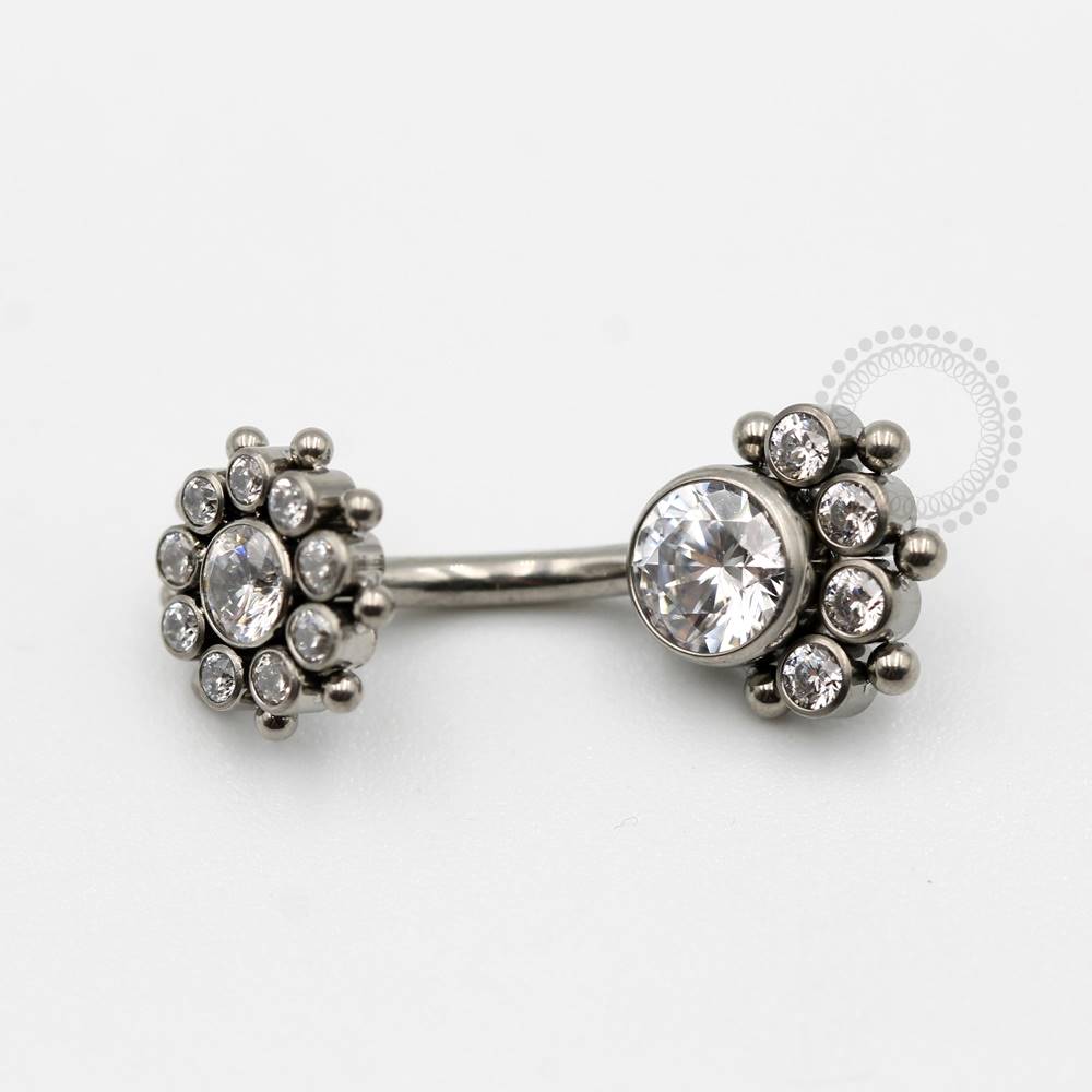 TN07 CZ Decorated Navel Piercing (Model 2)