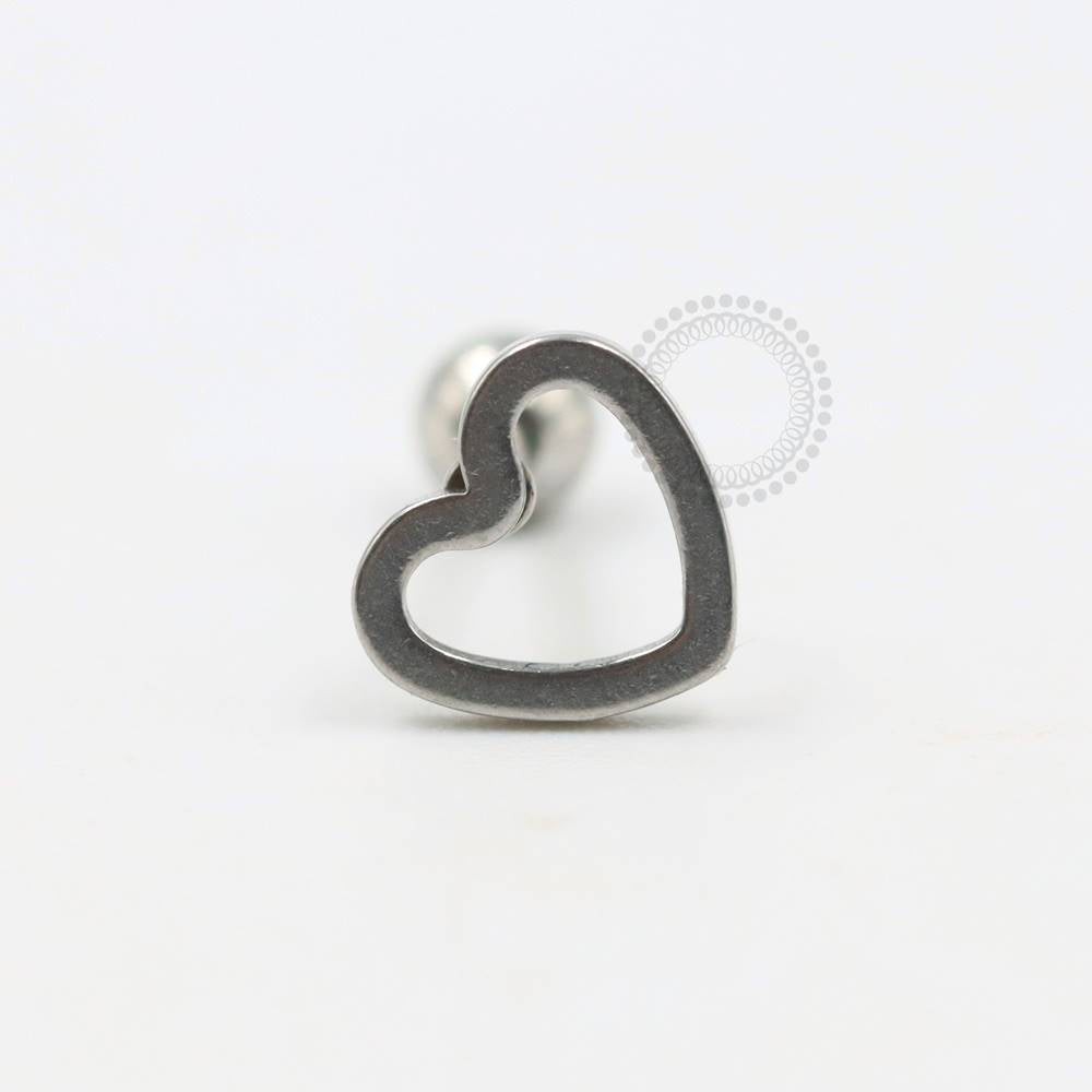 PB36 Micro Barbell Heart 316L Steel