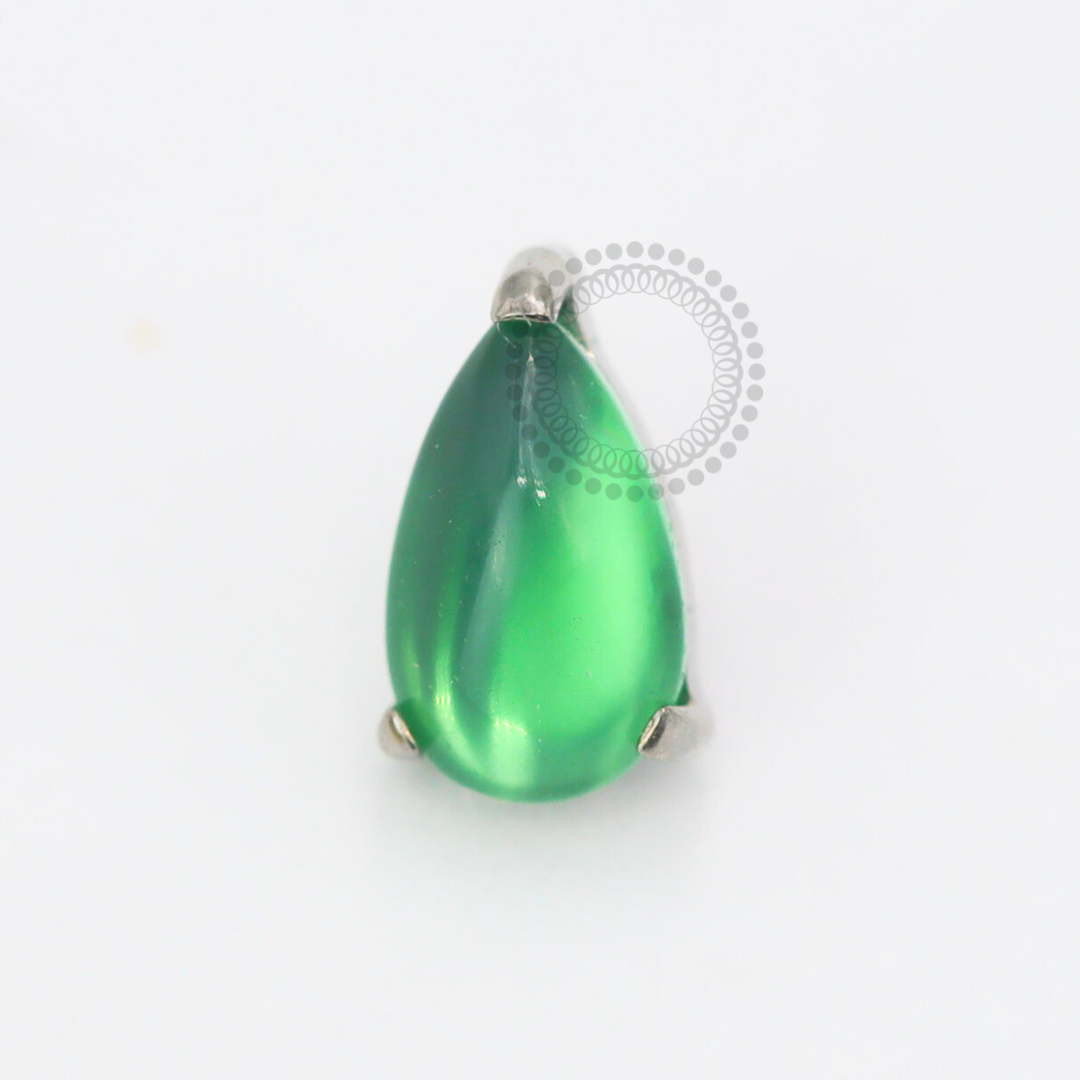 TN1803 Topo Pedra Ágata Verde Titânio ASTM F-136