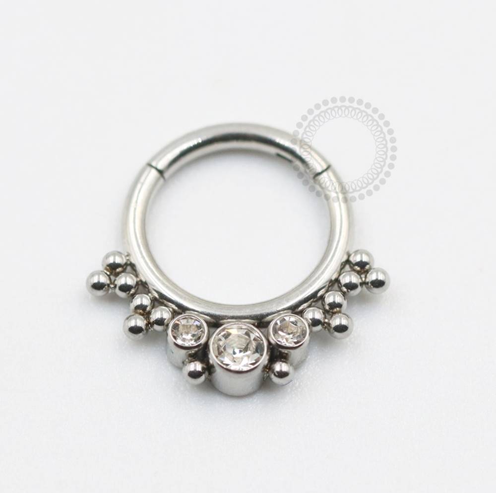 PB63 Articulated segment 3 rhinestones with 316L steel spheres