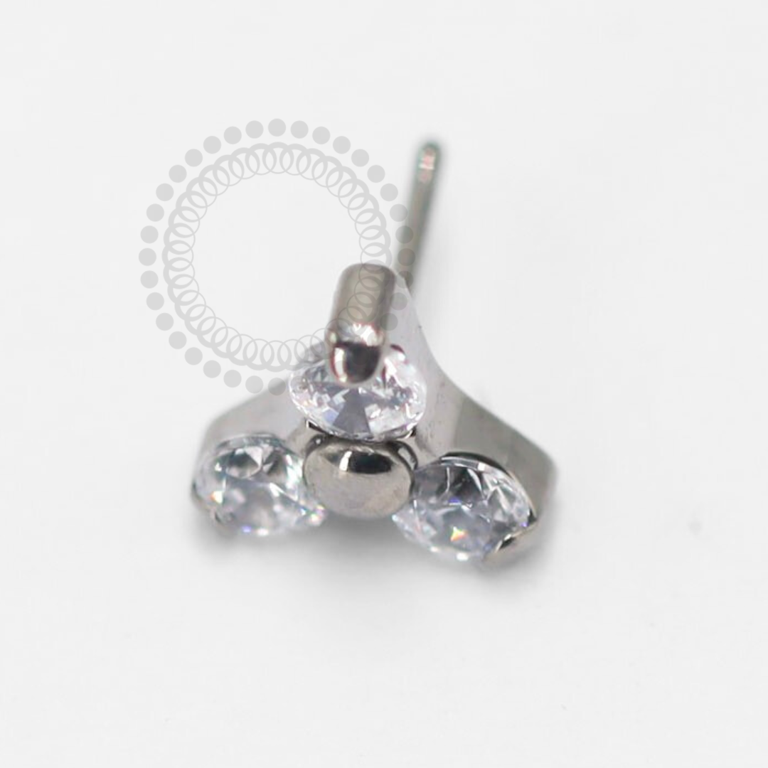 TN330 Trinity Push Pin Top Titanium ASTM F-136