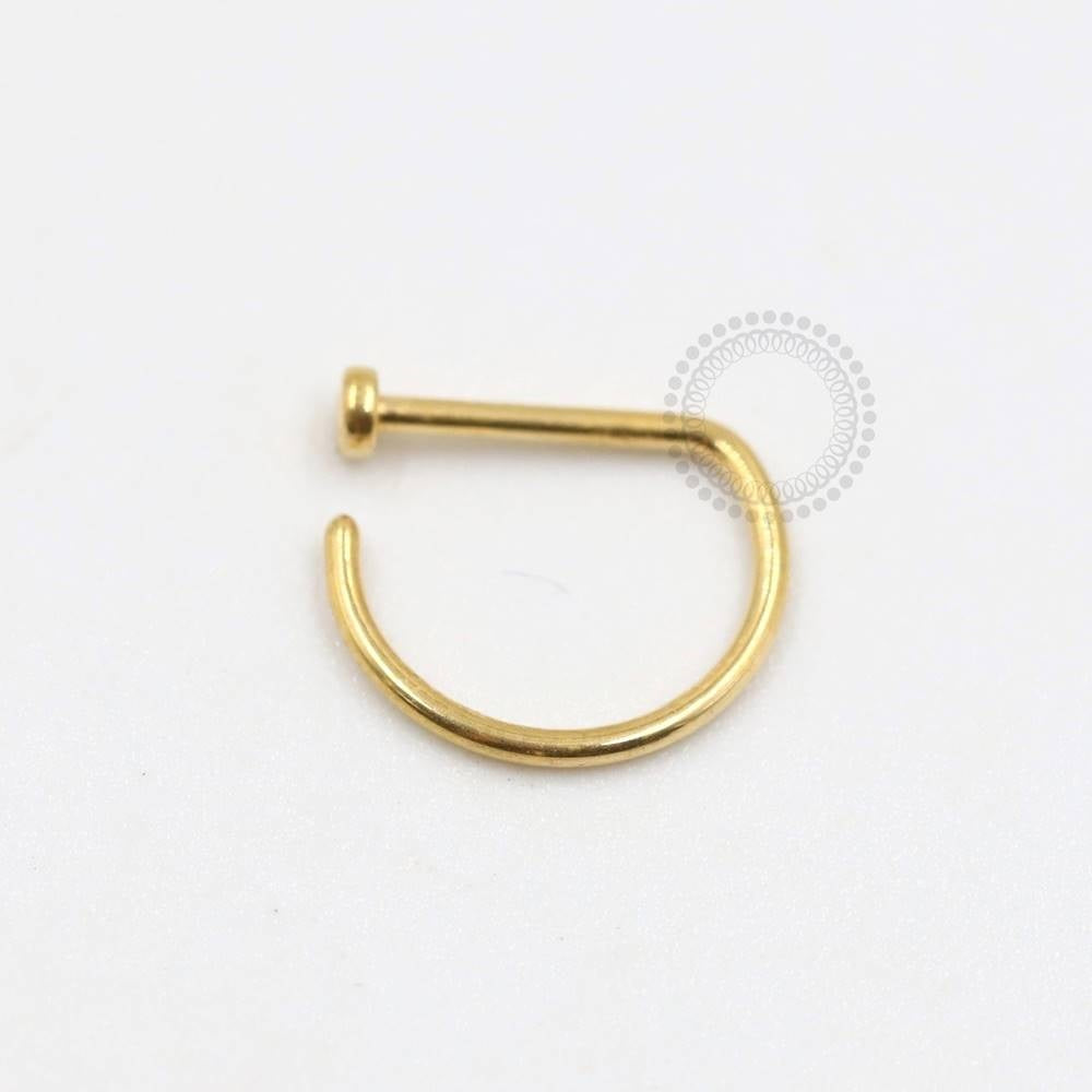 TN221 Nose ring titanium PVD Gold