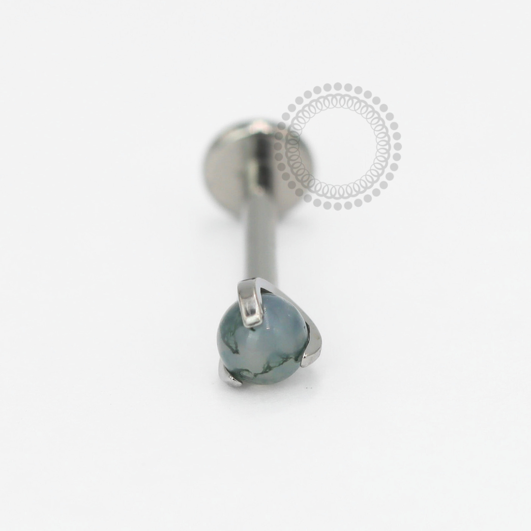 TN1805 Labret Esfera Ágata Sintetica Titânio ASTM F-136