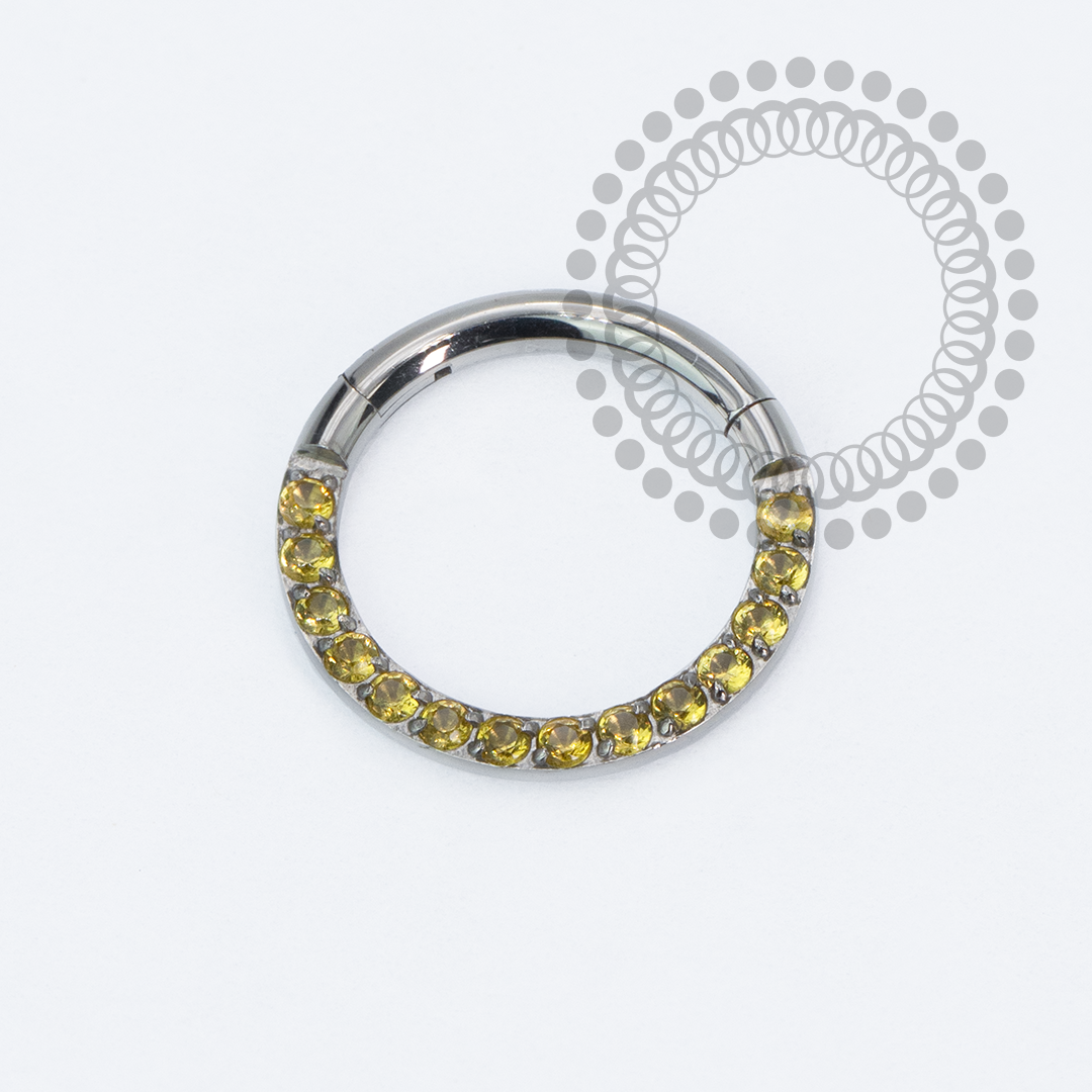 TN2251 Segmento Frontal CZ Amarelo Titanio ASTM F136