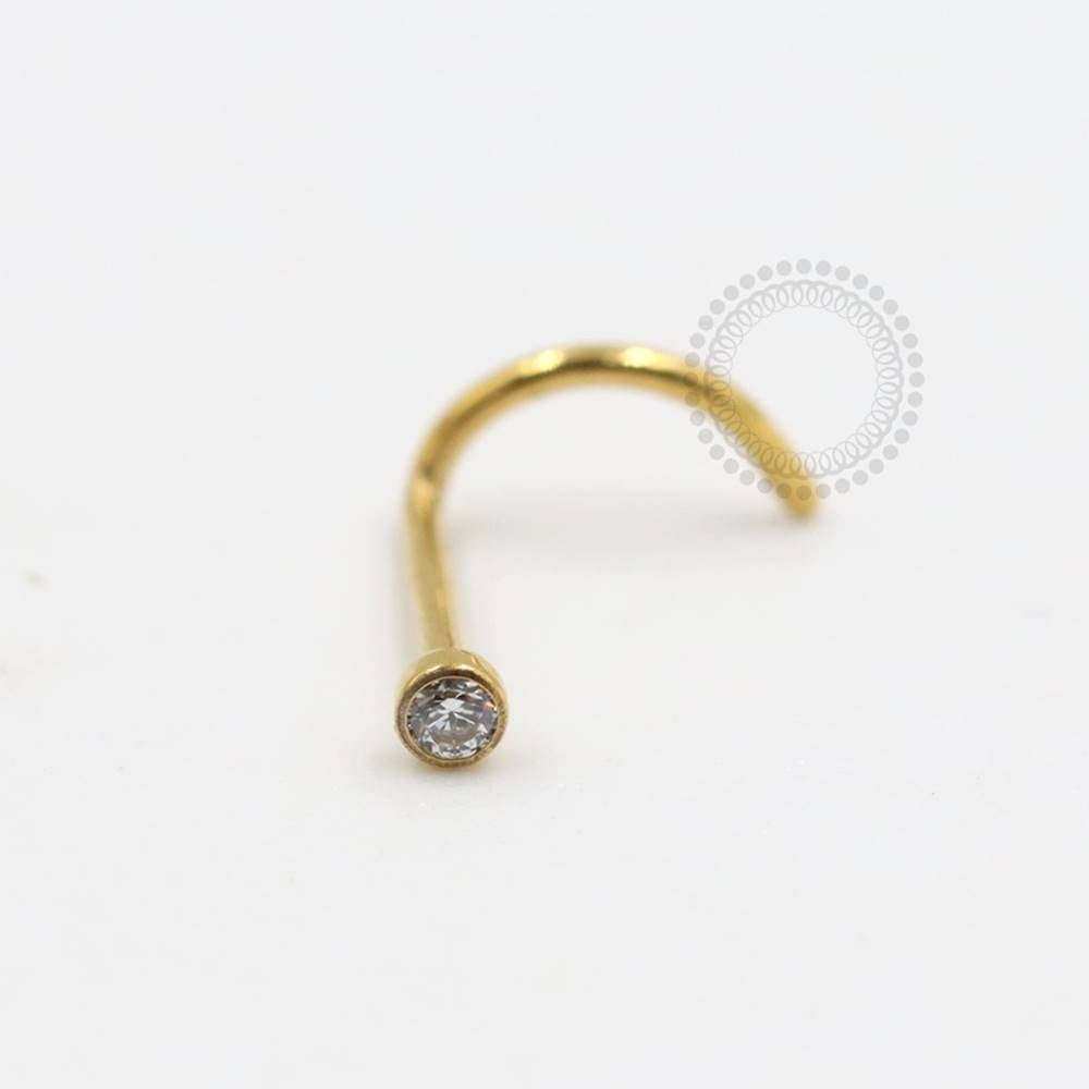 TN259 Nostril Flat Titanium PVD Gold