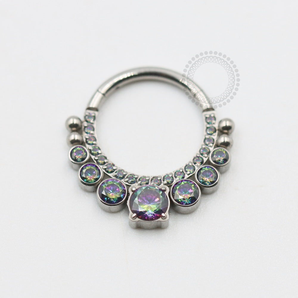 TN510 Articulated Segment Studded CZ C Titanium Balls