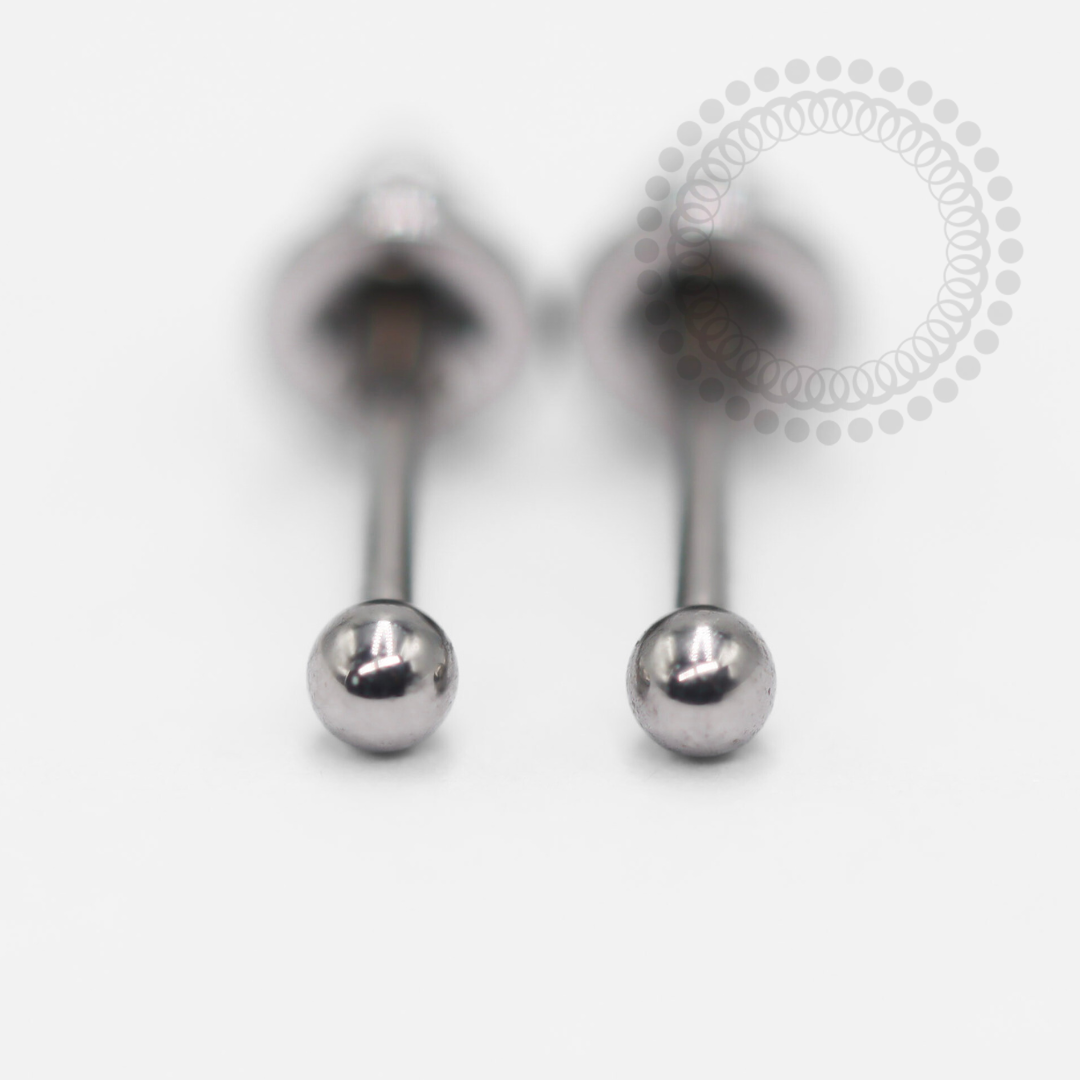 TN1373 Titanium Smooth Ball Earring ASTM F-136