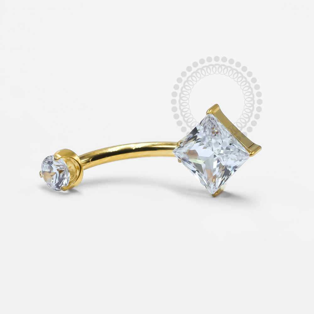 TN1226 Navel Jewseen Titanium PVD Gold