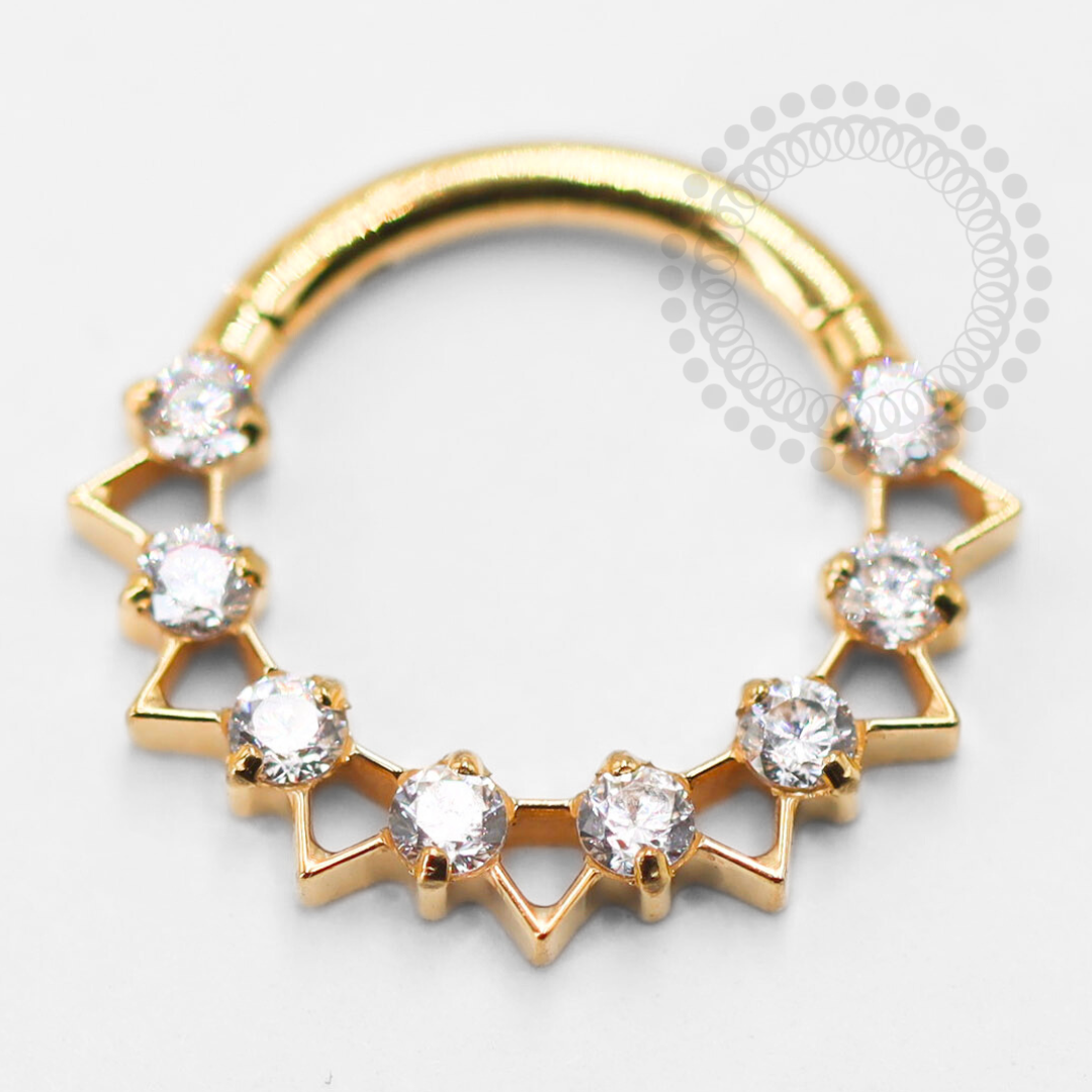 TN1416 Segment Spot Light with Mini Triangles Titanium PVD Gold