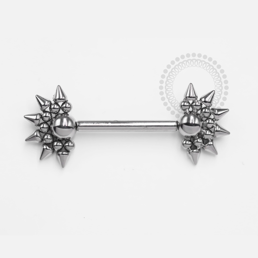 TN1318 Titanium Ball And Spike Nipple ASTM F-136