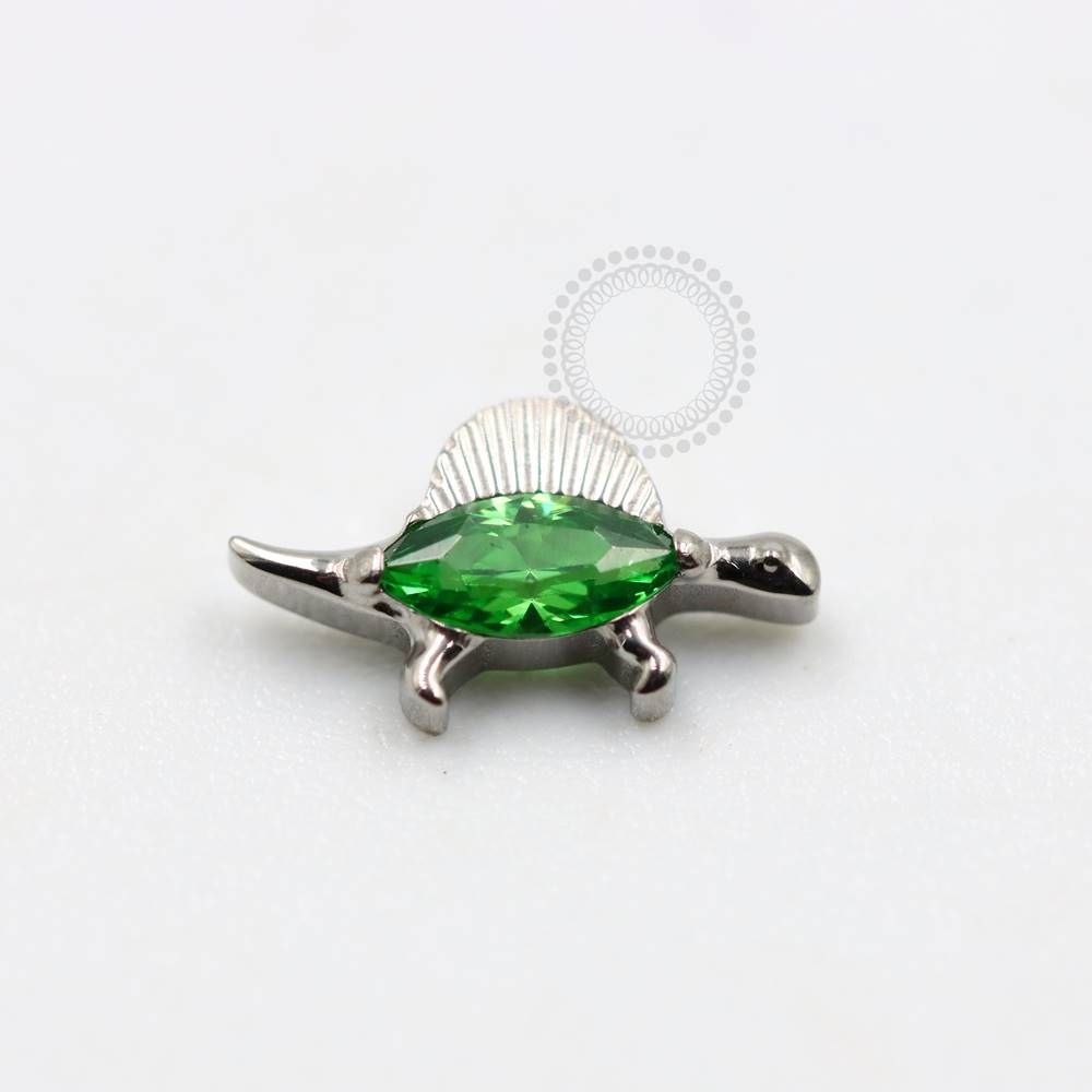 TN939-1 Dinosaur Topper Crystal Stone Titanium