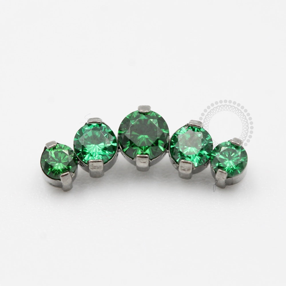 TN346 Topo Cluster 5 Zirconias Cravadas Titânio