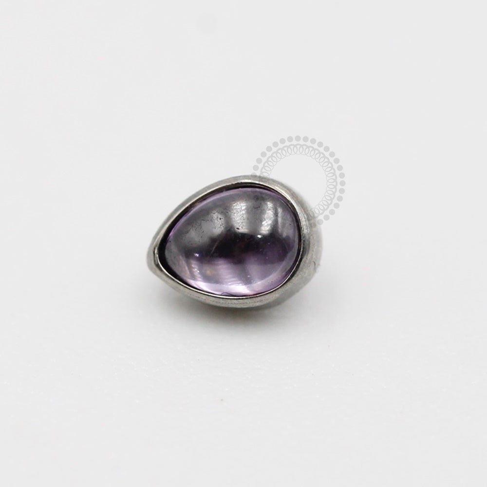 TN471 Topo Gota Pedra Sintética Titânio