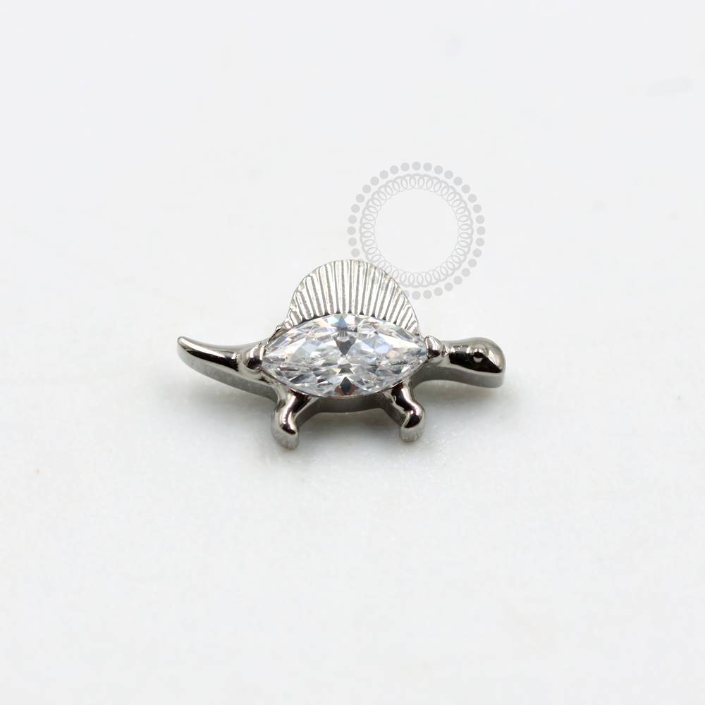TN939-1 Dinosaur Topper Crystal Stone Titanium