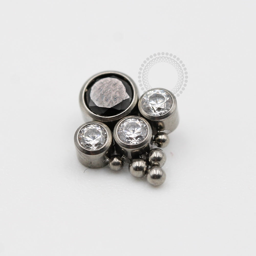 TN467 Topo Big Stone Com 3 Zirconias Titânio