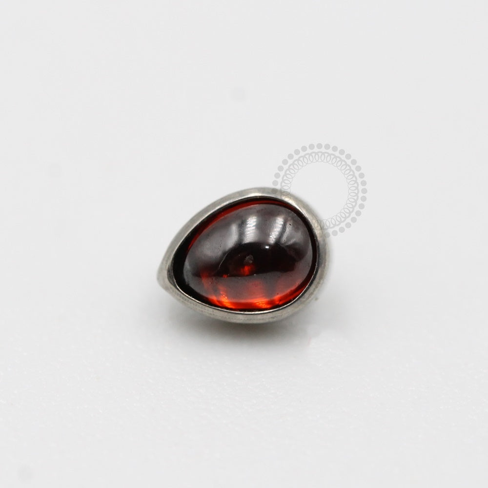 TN471 Topo Gota Pedra Sintética Titânio