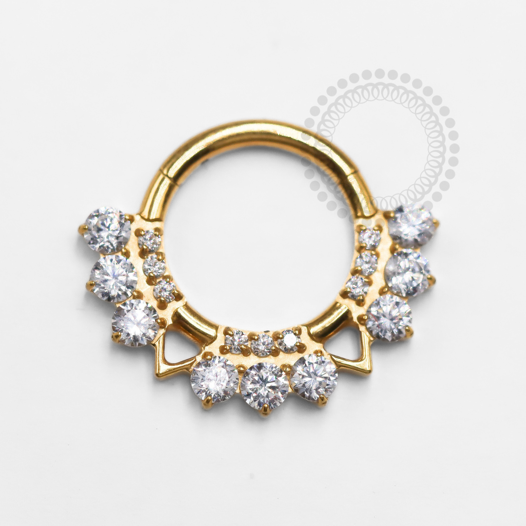 TN1311 Segment Light Points With Triangles Titanium PVD Gold