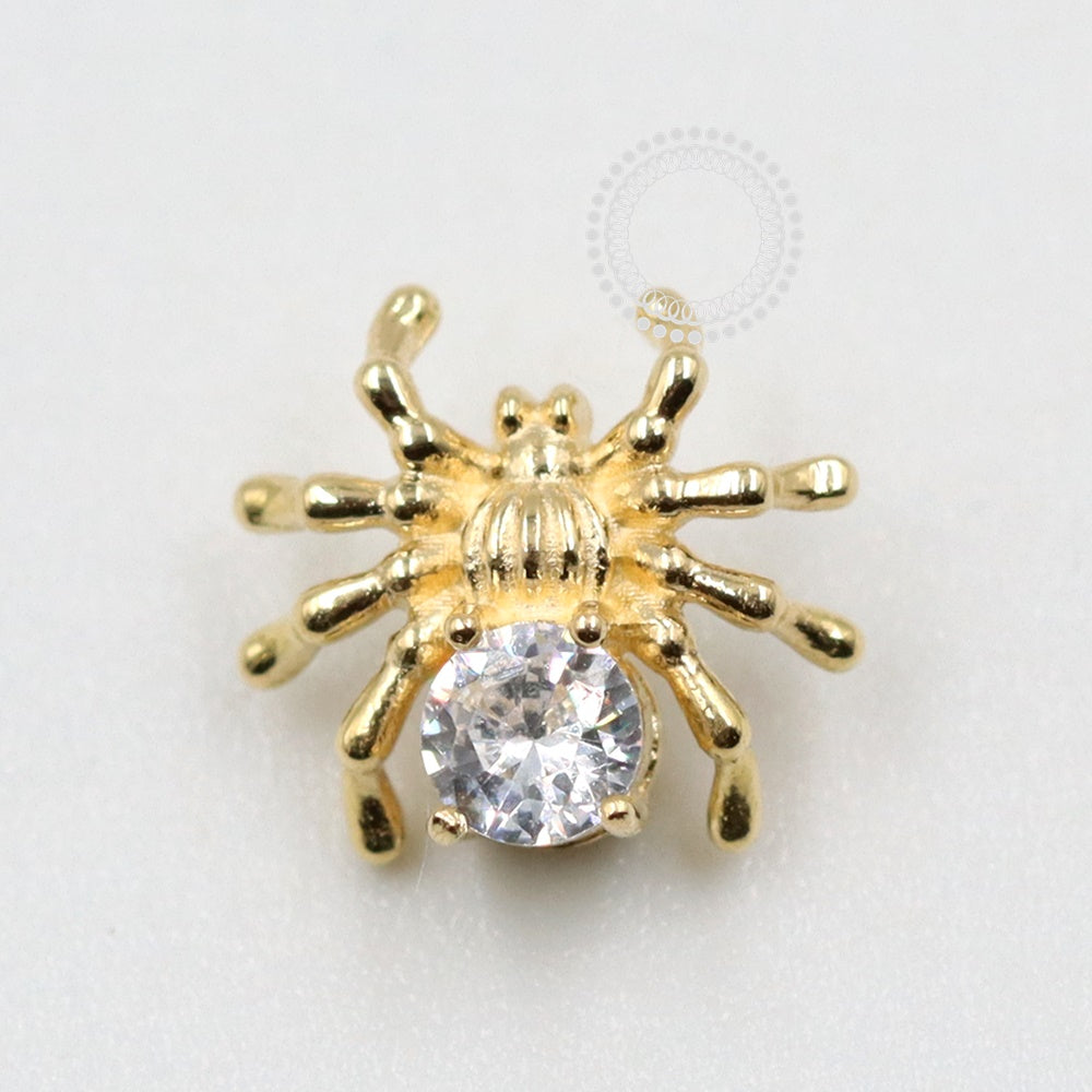 OR65 Topo Aranha Cristal (0,062g) Ouro 18K