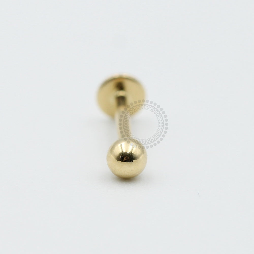 OR06 Labret ouro 18k (6mm- 0,320g / 8mm- 0,325g)