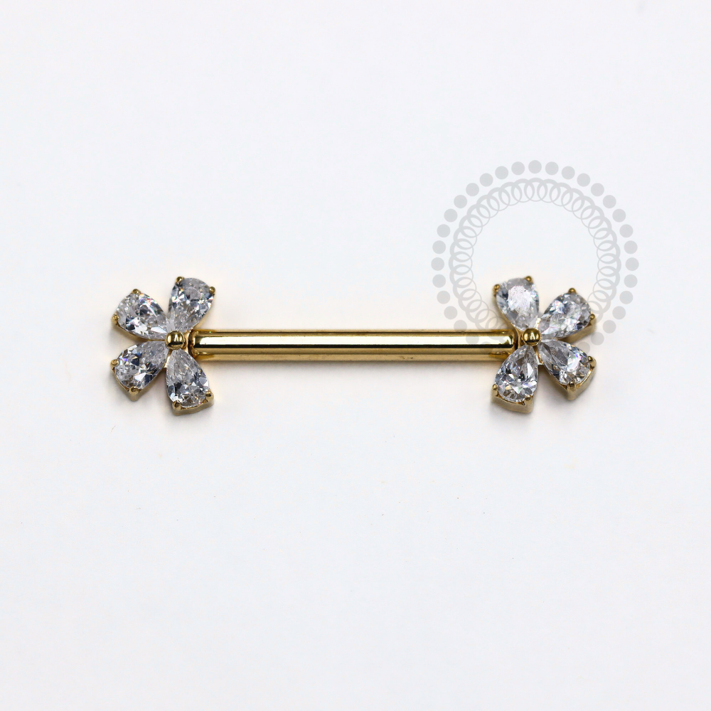 TN1215 Butterfly Nipple Prop Titanium PVD Gold