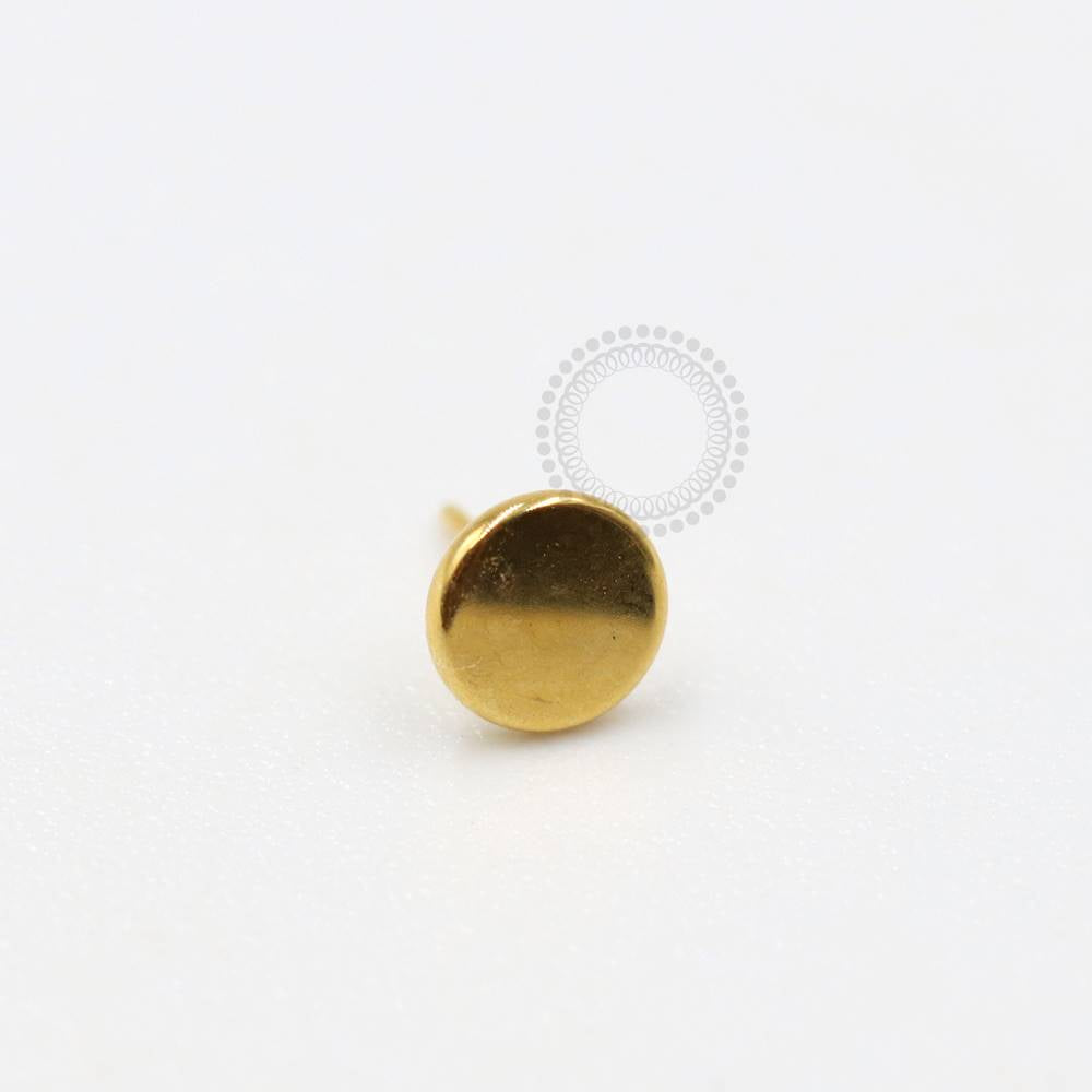 TN96 Round Plated Top Push Pin Titanium PVD Gold
