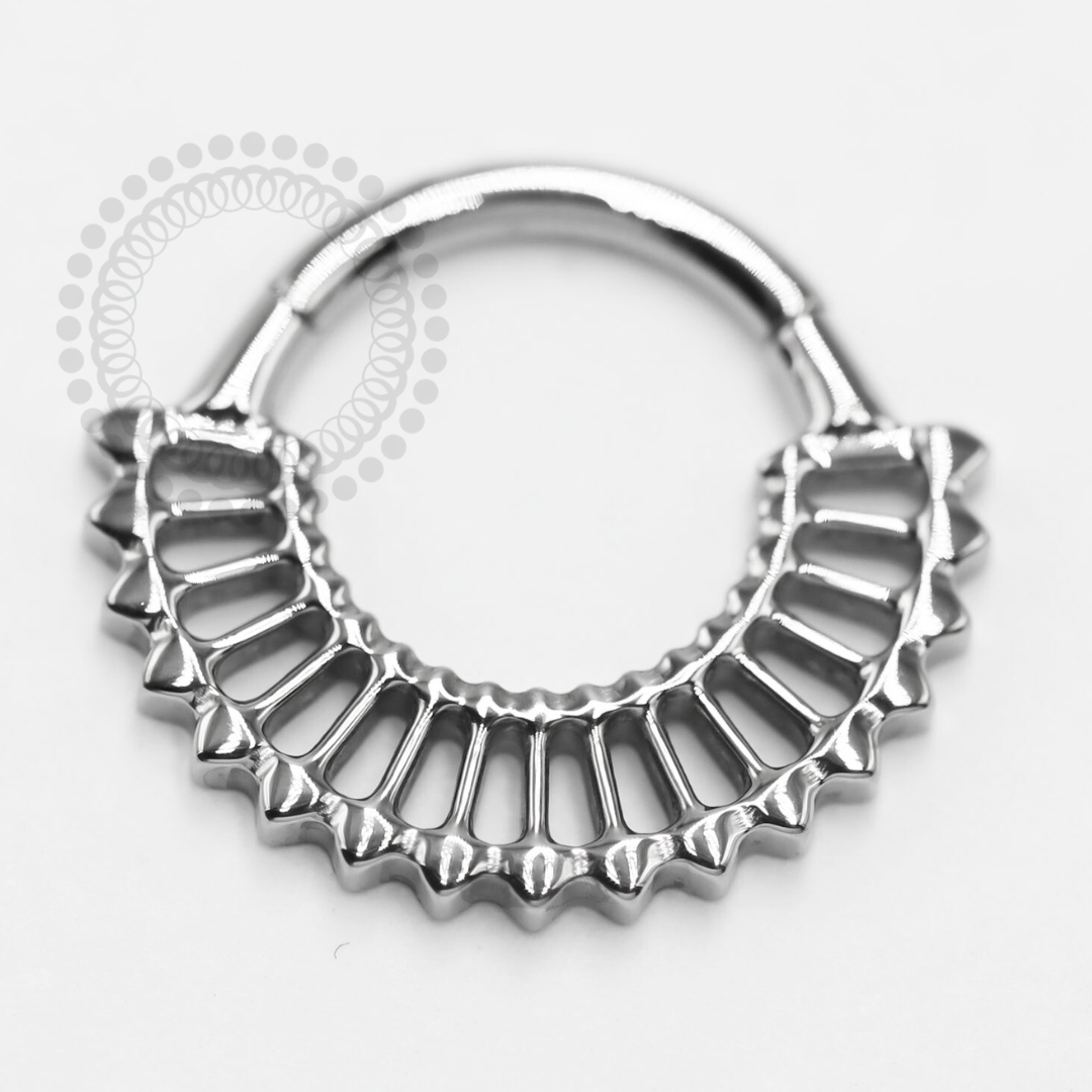 TN1413 Hollow Segment Mini Hearts Titanium ASTM F-136