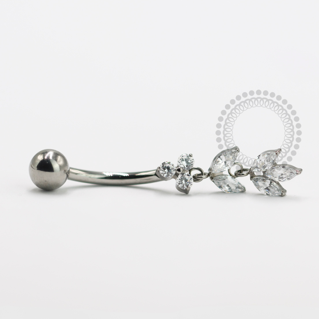 TN1493 Navel Trinity Gotas de Encanto Titânio ASTM-136
