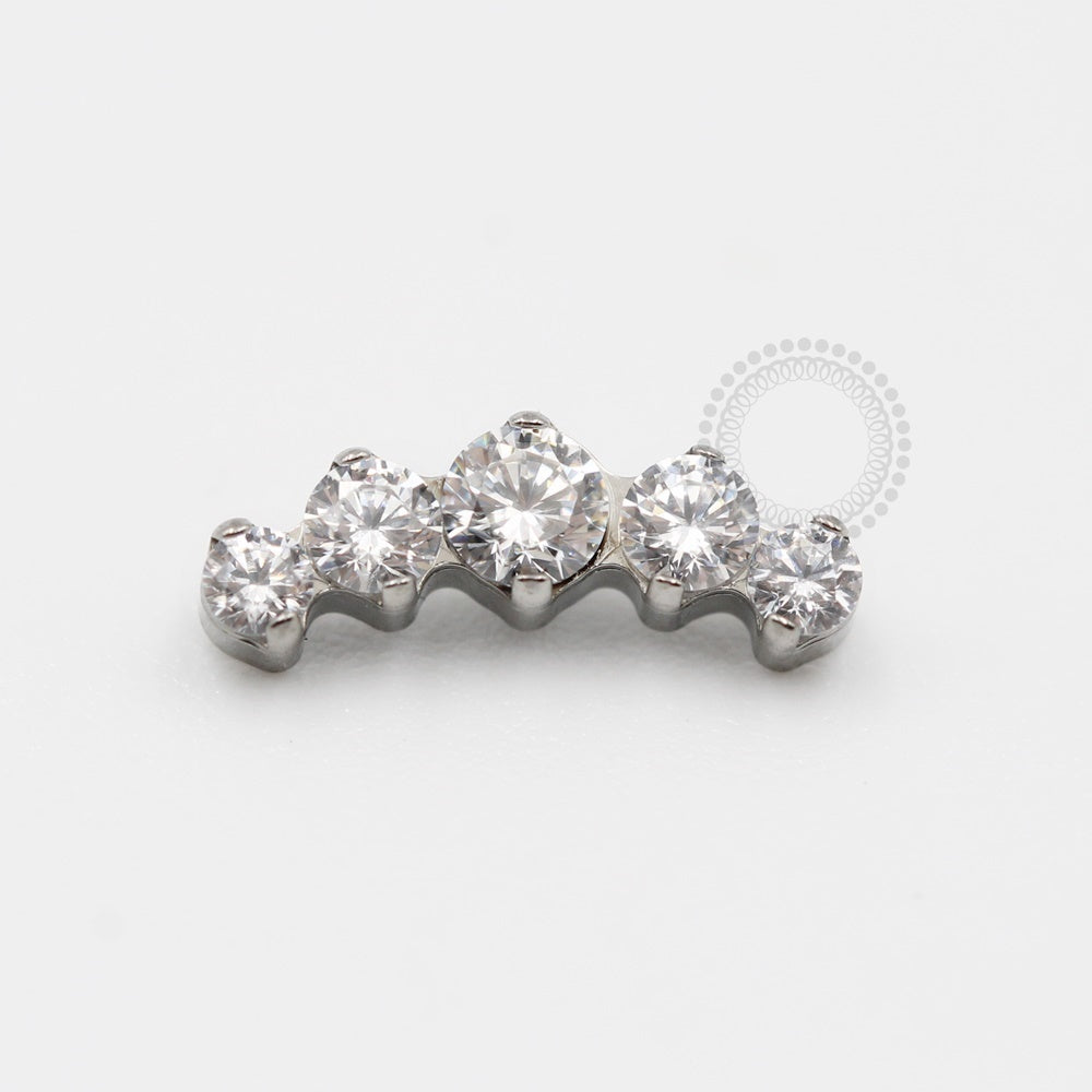 TN346 Topo Cluster 5 Zirconias Cravadas Titânio
