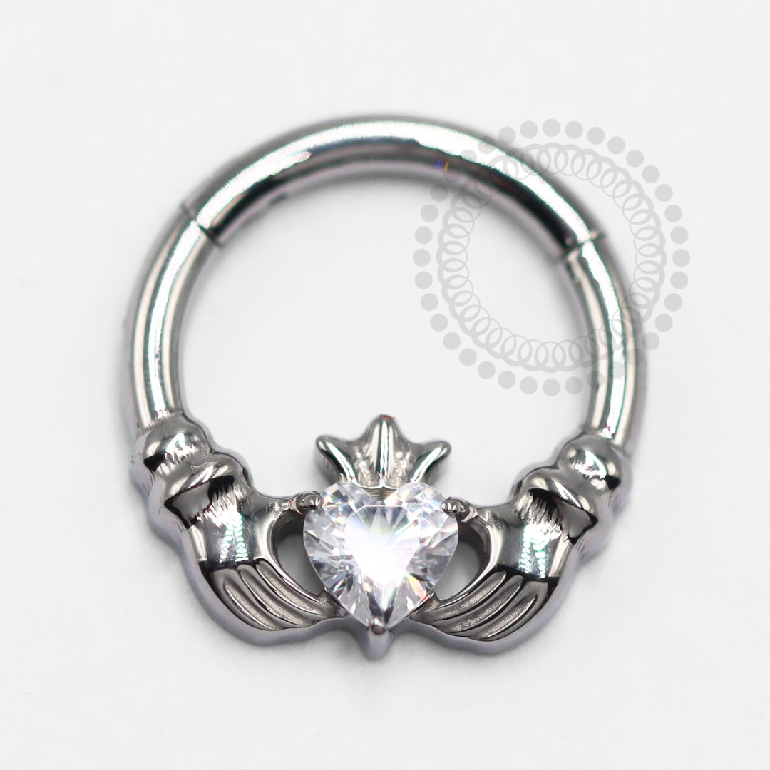 TN1385 Delicate Heart Segment Titanium ASTM F-136