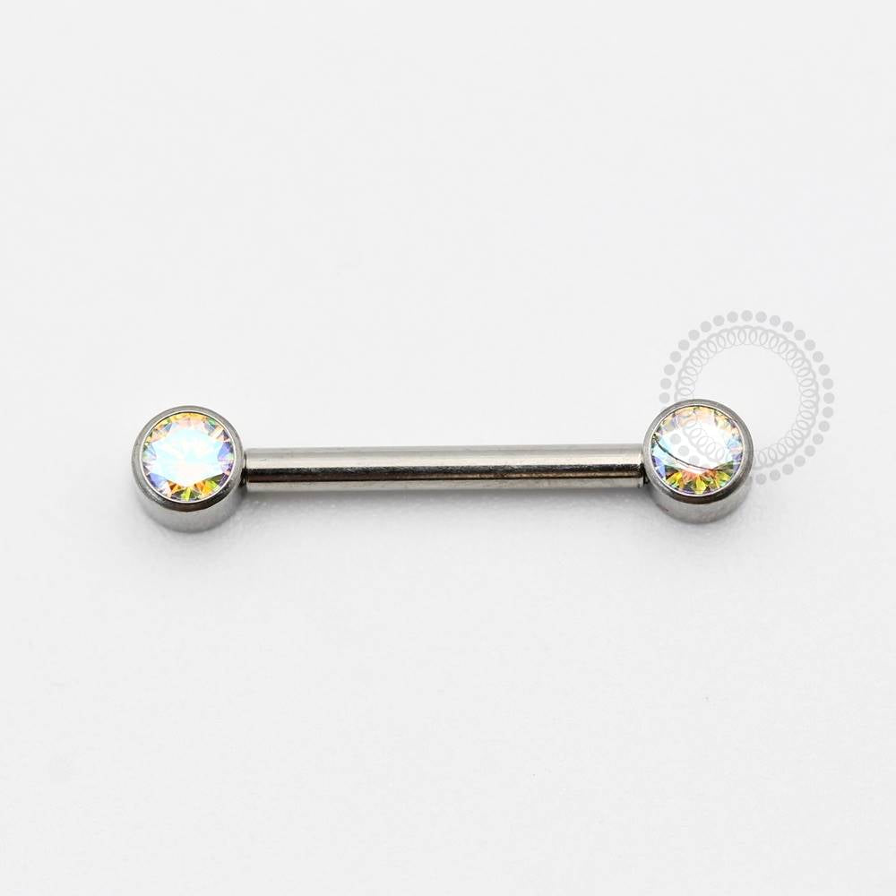 TN819 Nipple CZ Flat Push Pin Unilateral Titânio ASTM F136