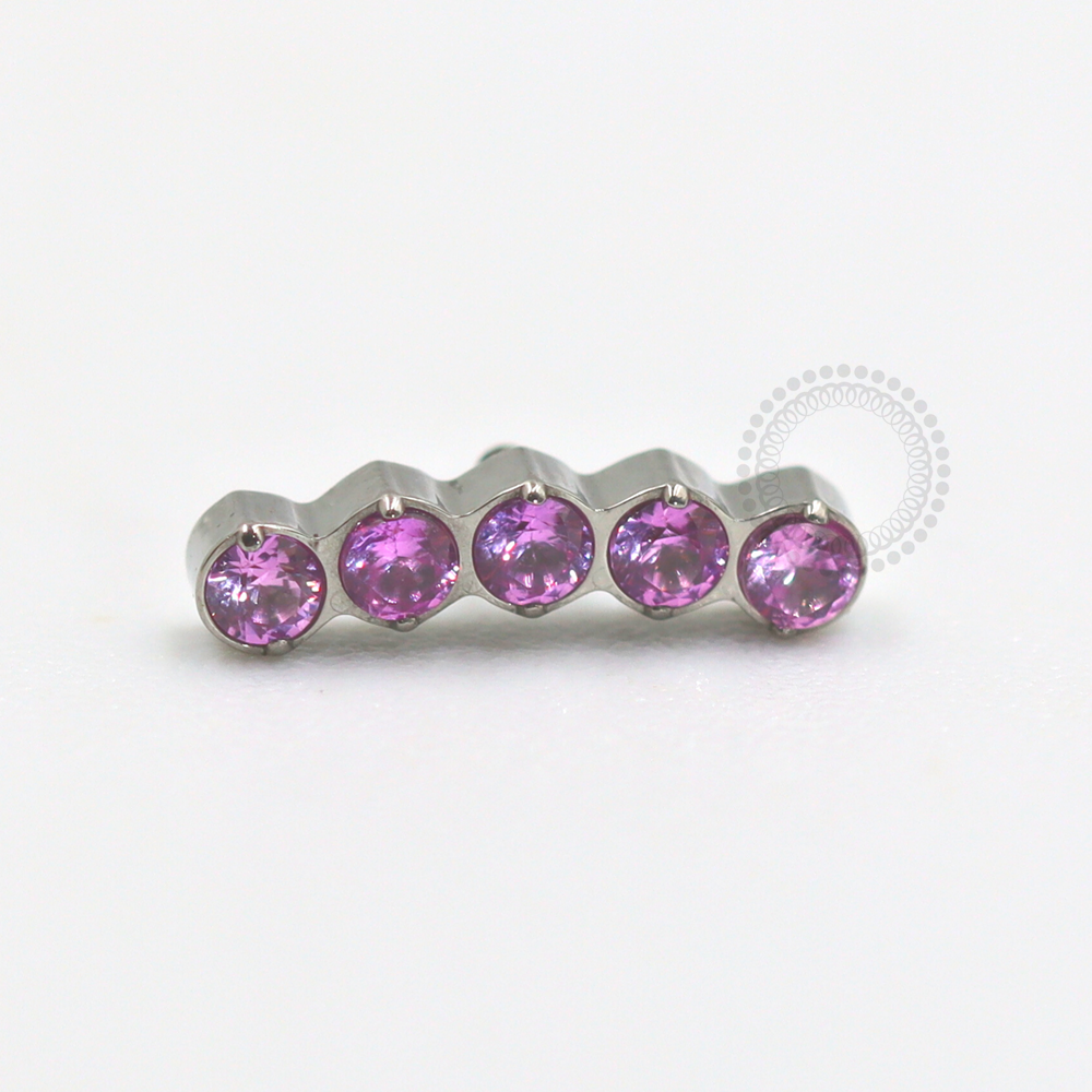 TN649 Topo Mini Cluster 5 Zirconias Cravadas Titânio