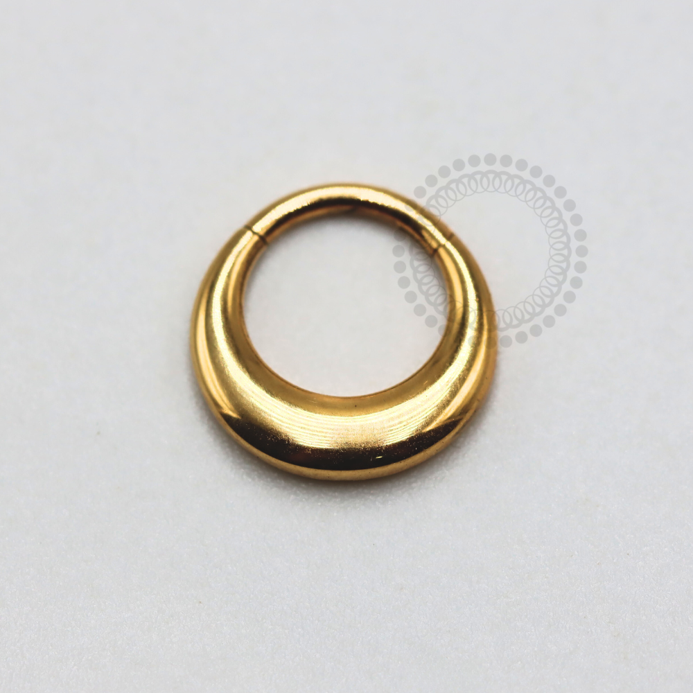TN1175 Smooth Moon Segment Titanium PVD Gold