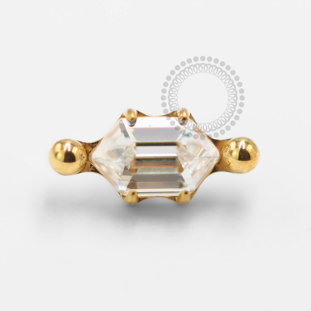 TN1472 Topo Lux Cristal Titânio PVD Gold