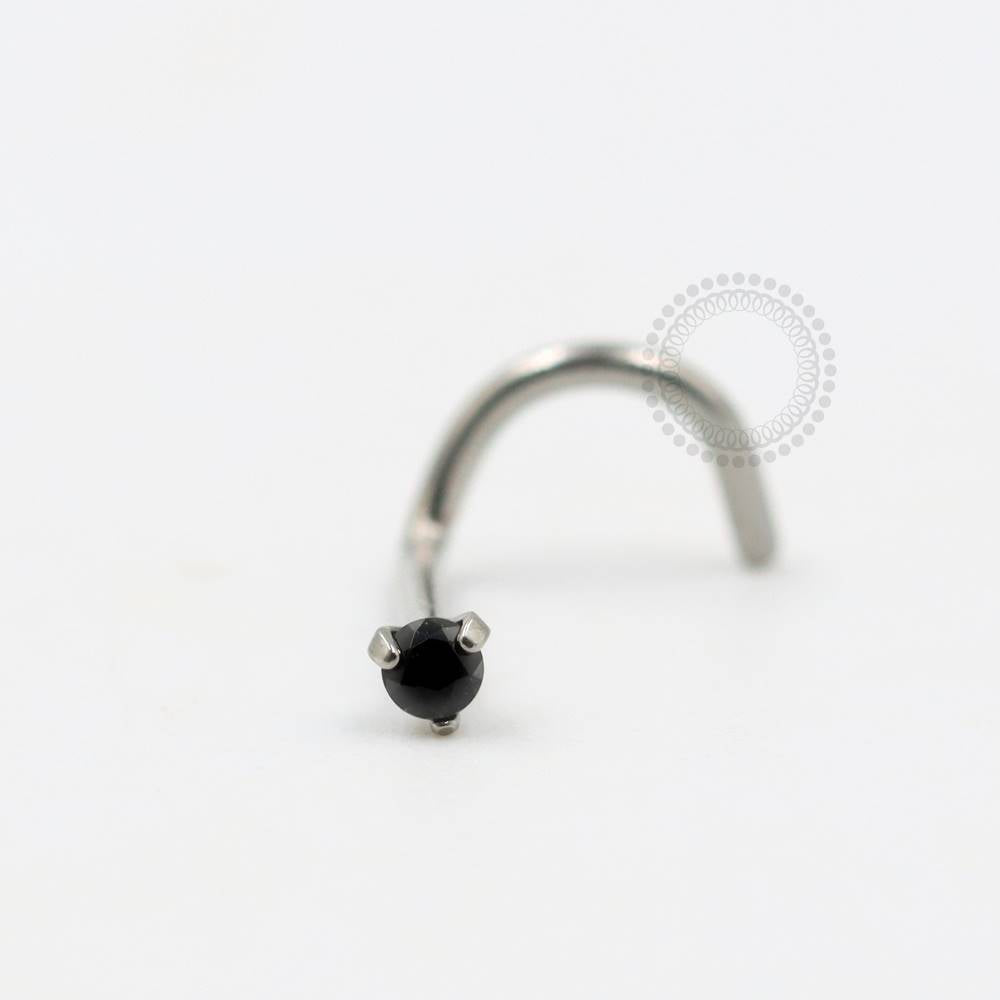 TN57 Nose Ring Zirconia Titanium