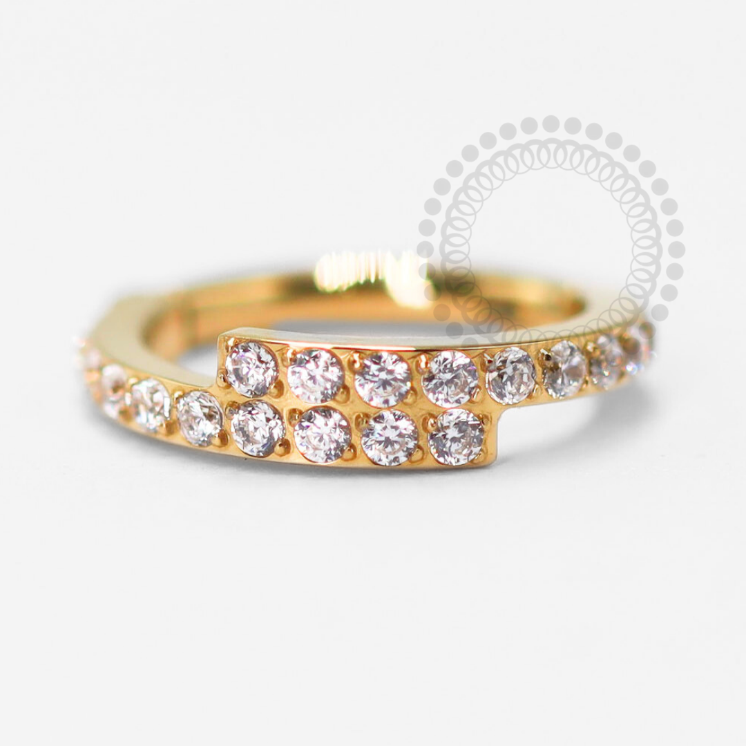TN1400 Double Studded Segment Model 2 Titanium PVD Gold