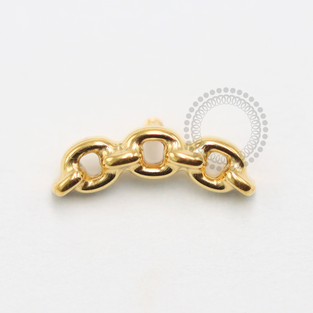 TN1479 Topo Design de Corrente Titânio PVD Gold