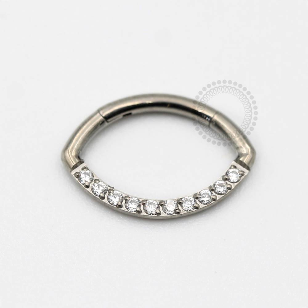 TN61 CZ Studded Front Eye Segment - Titanium