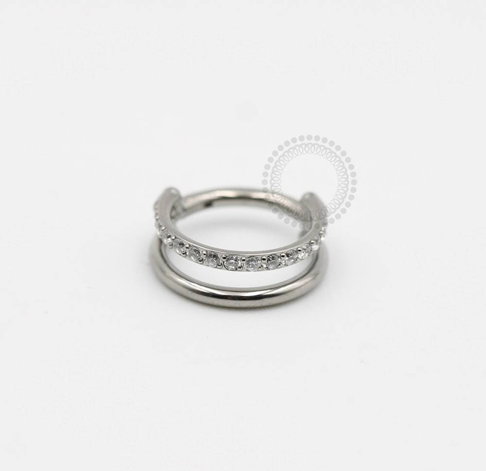 TN163 Smooth And Stones Titanium Segment