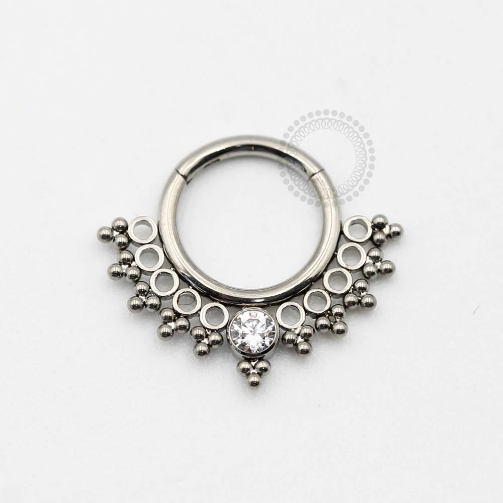 TN464 Segment Circles And Spheres 1 Stone Titanium