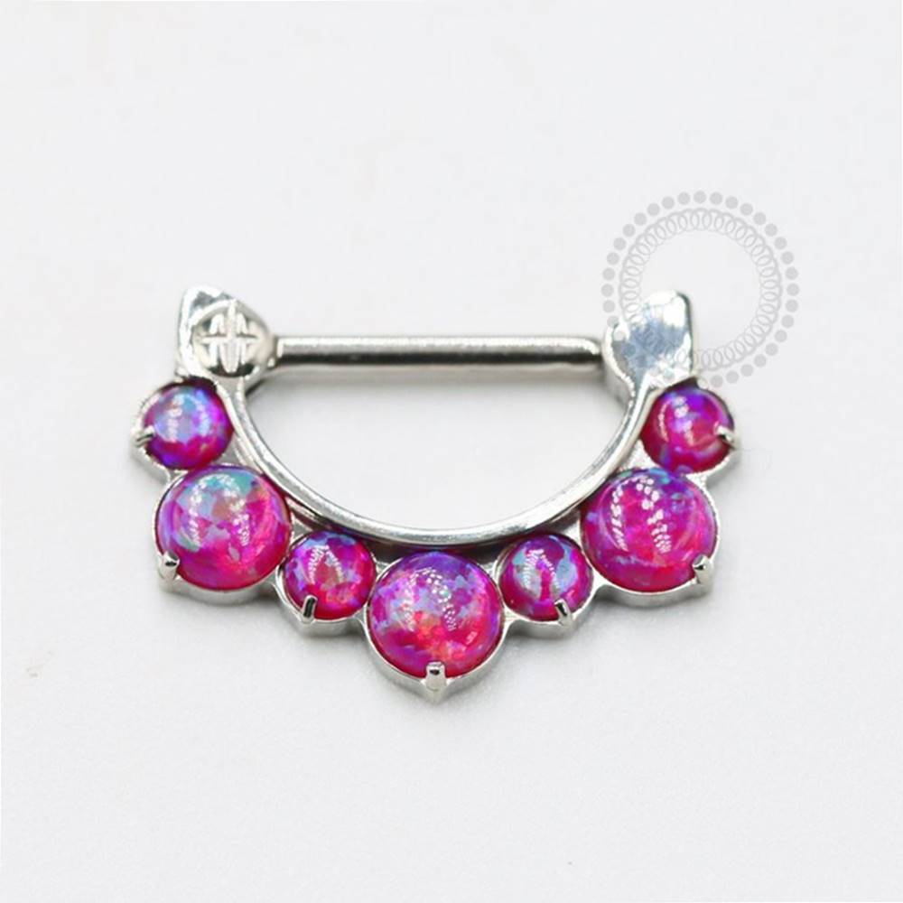 TN775-1 Pure Charm Straight Rod Segment Pink Opal Titanium