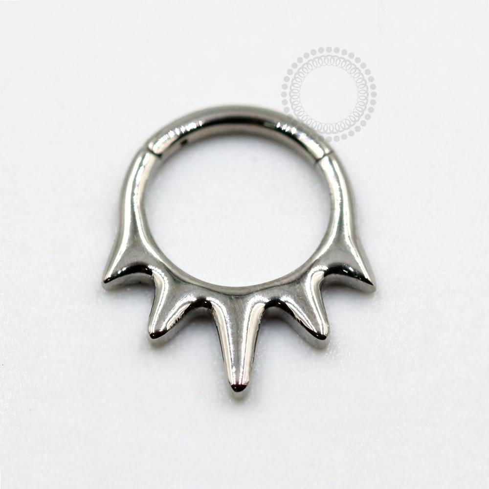 TN834 Titanium Spiky Plain Segment