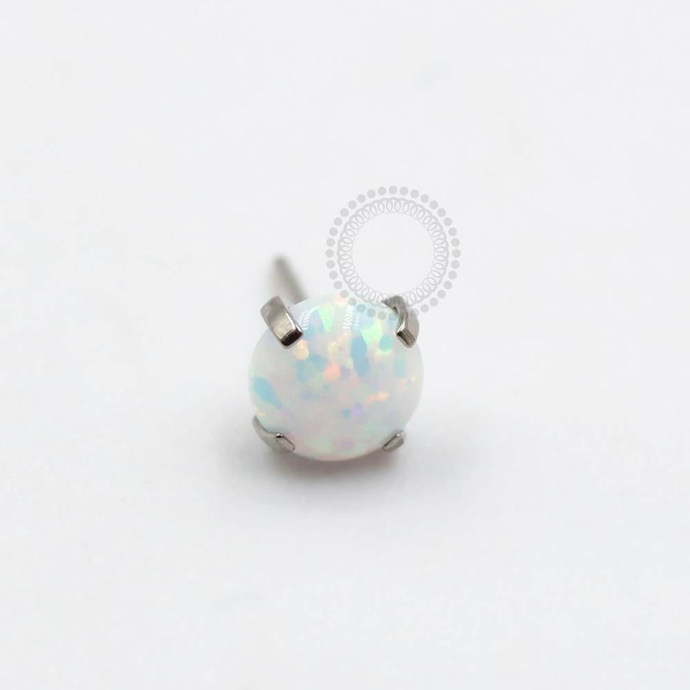 TN942 Titanium Opal Stone Push Pin Top