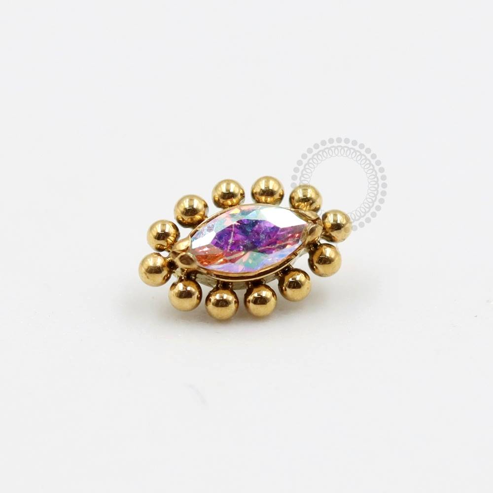 TN320 Boreal Shuttle Top With Titanium PVD Gold Spheres