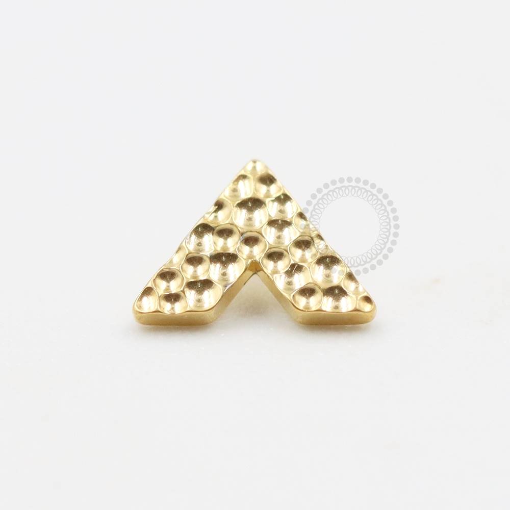 TN612 Hammered V Top Titanium Pvd Gold